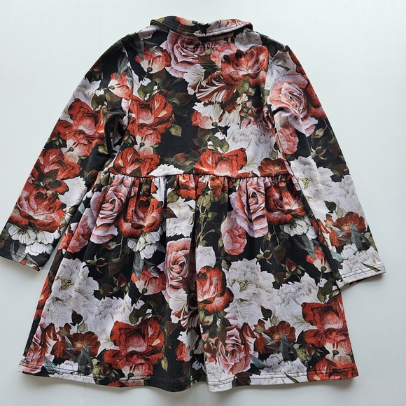 Romey Loves Lulu Red Roses Floral Printed Holiday Dress - Size 10 - Picture 7 of 7